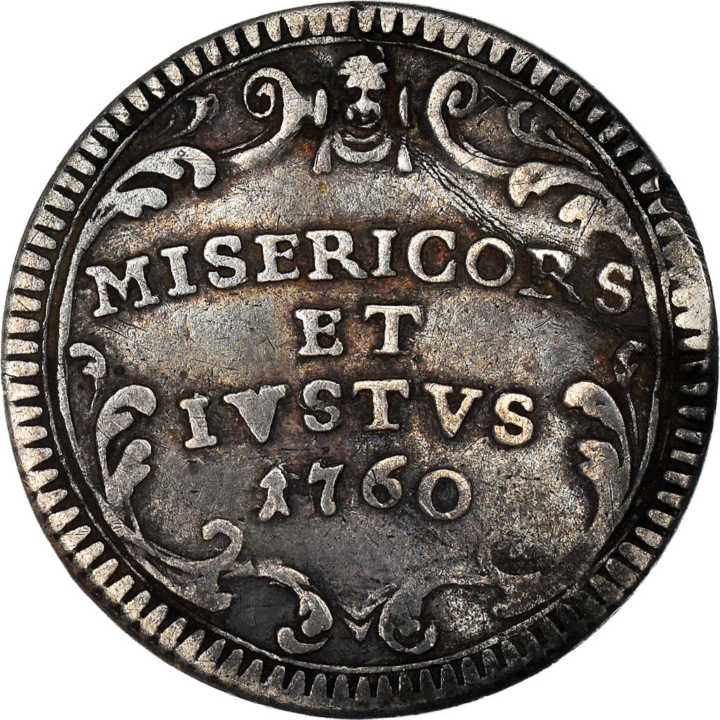 Monnaie, États italiens, PAPAL STATES, Clement XIII, Grosso, 1760, Roma, TTB