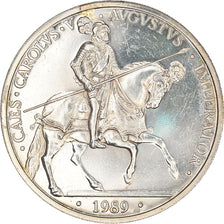 Coin, Spain, Juan Carlos I, 5 Ecu, 1989, Madrid, AU(55-58), Silver, KM:M24
