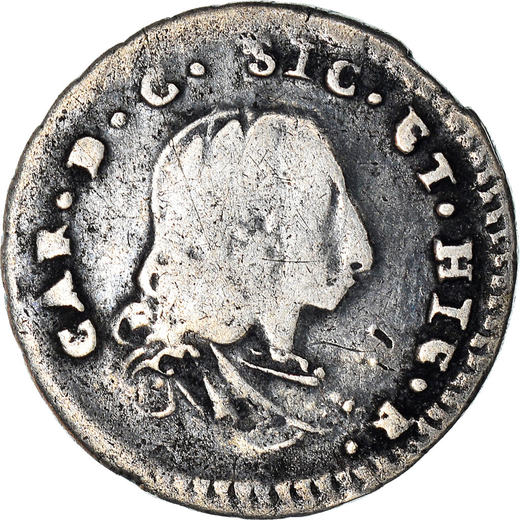 Coin, ITALIAN STATES, SICILY, Carlo, 1/2 Tari, Mezzo Tari, 1751, Palermo