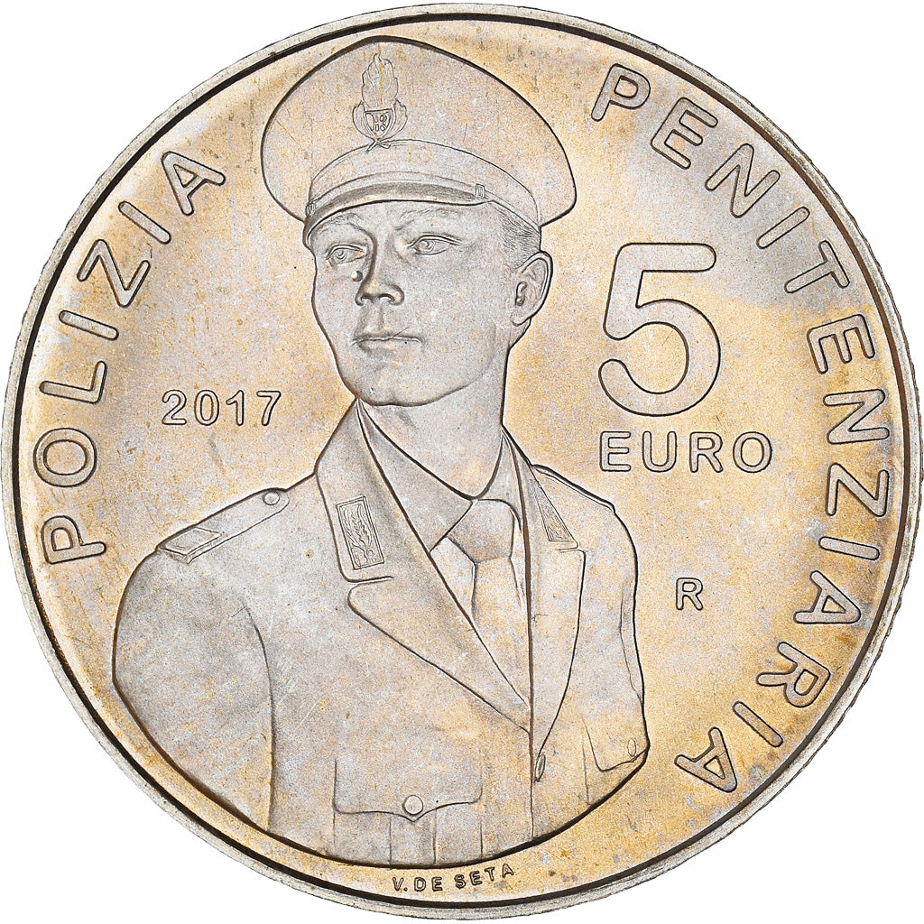 Włochy, 5 Euro, 2017, Rome, MS(65-70), Srebro
