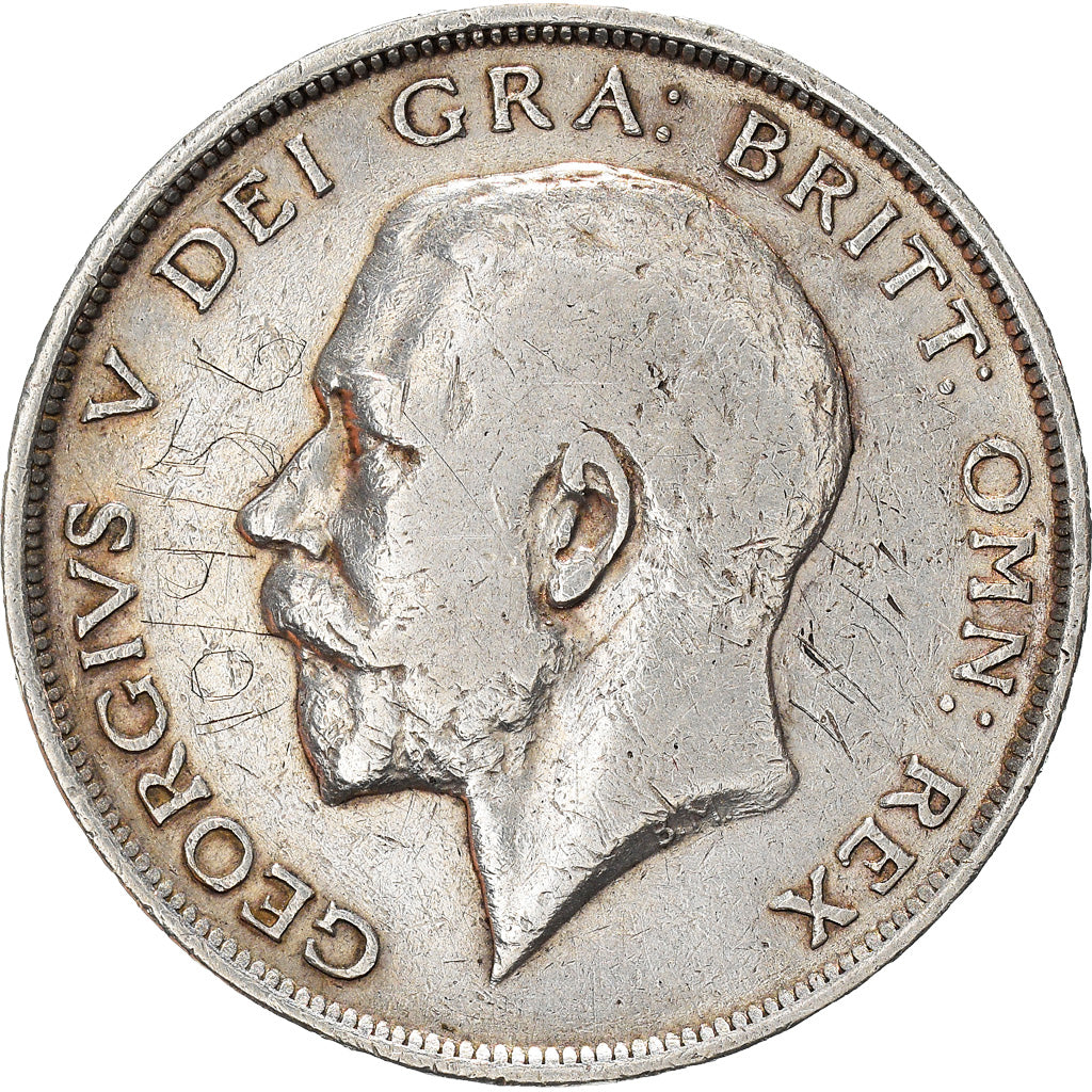 Coin, Great Britain, George V, 1/2 Crown, 1916, EF(40-45), Silver, KM:818.1