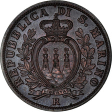 Munten, San Marino, 5 Centesimi, 1937, Rome, ZF, Bronze, KM:12