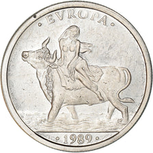 Coin, Spain, Juan Carlos I, Ecu, 1989, Madrid, AU(55-58), Silver, KM:M23