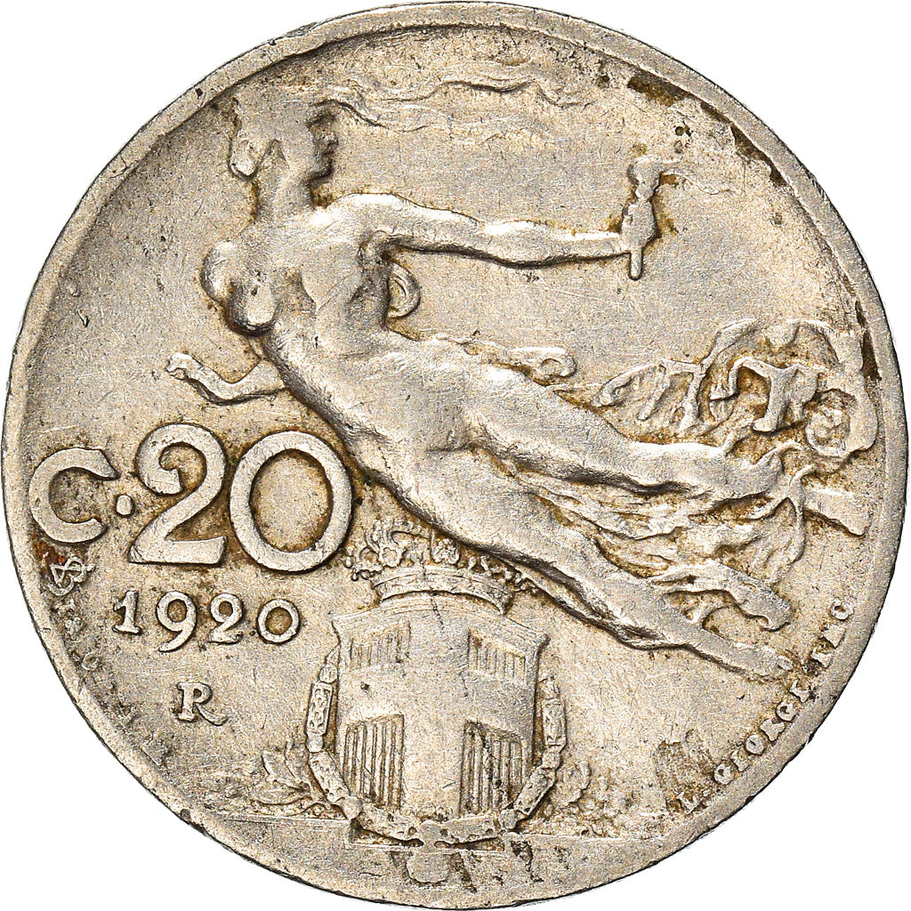 Moneta, Italia, Vittorio Emanuele III, 20 Centesimi, 1920, Rome, BB