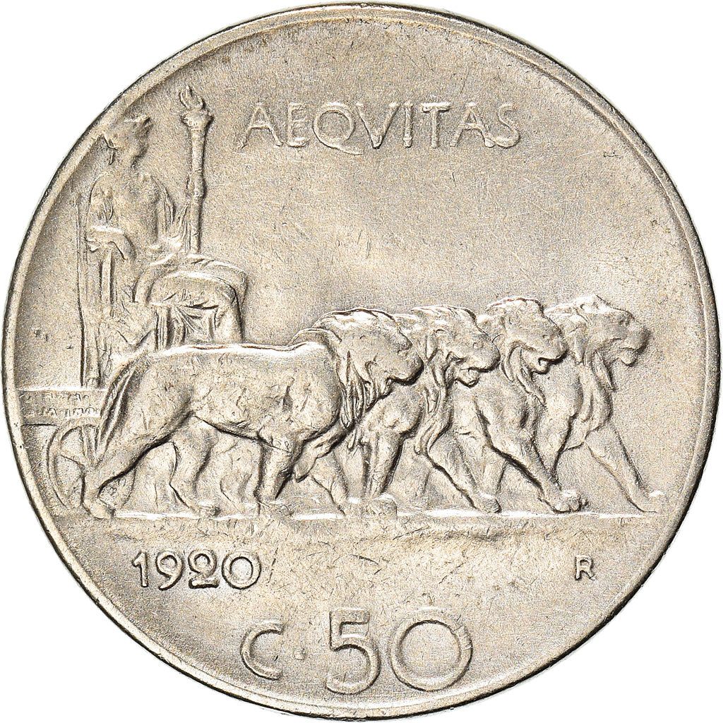 Münze, Italien, Vittorio Emanuele III, 50 Centesimi, 1920, Rome, SS, Nickel