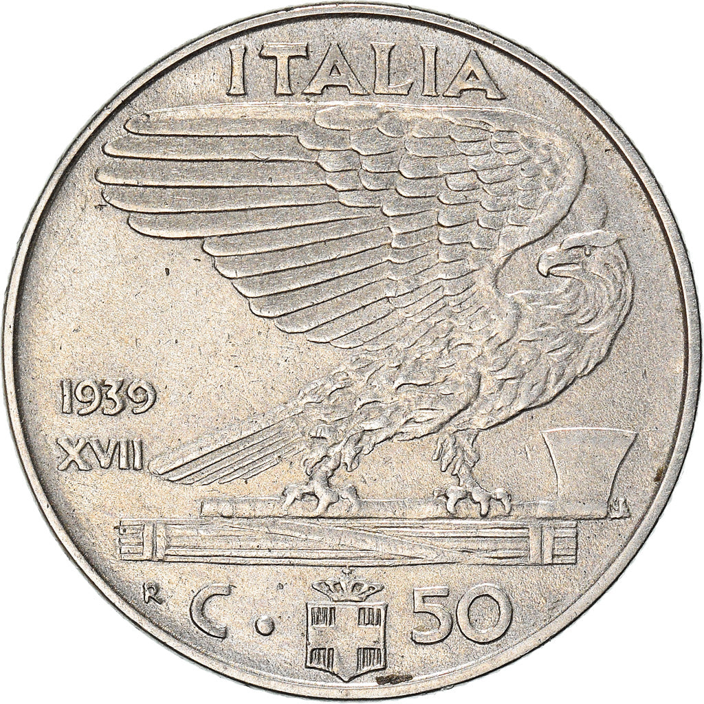 Monnaie, Italie, Vittorio Emanuele III, 50 Centesimi, 1939, Rome, TTB+