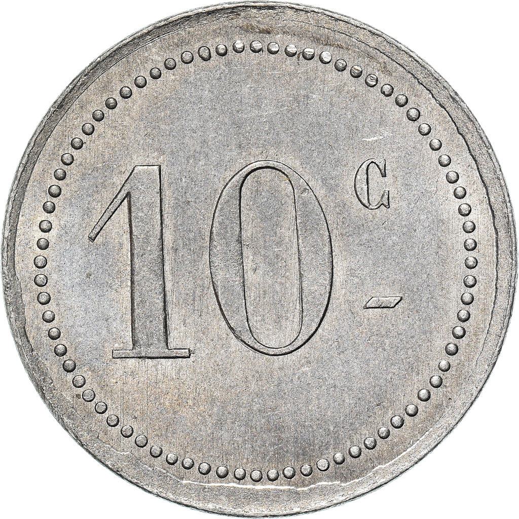 Coin, Algeria, Chambre de Commerce, Bône, 10 Centimes, MS(60-62), Aluminum