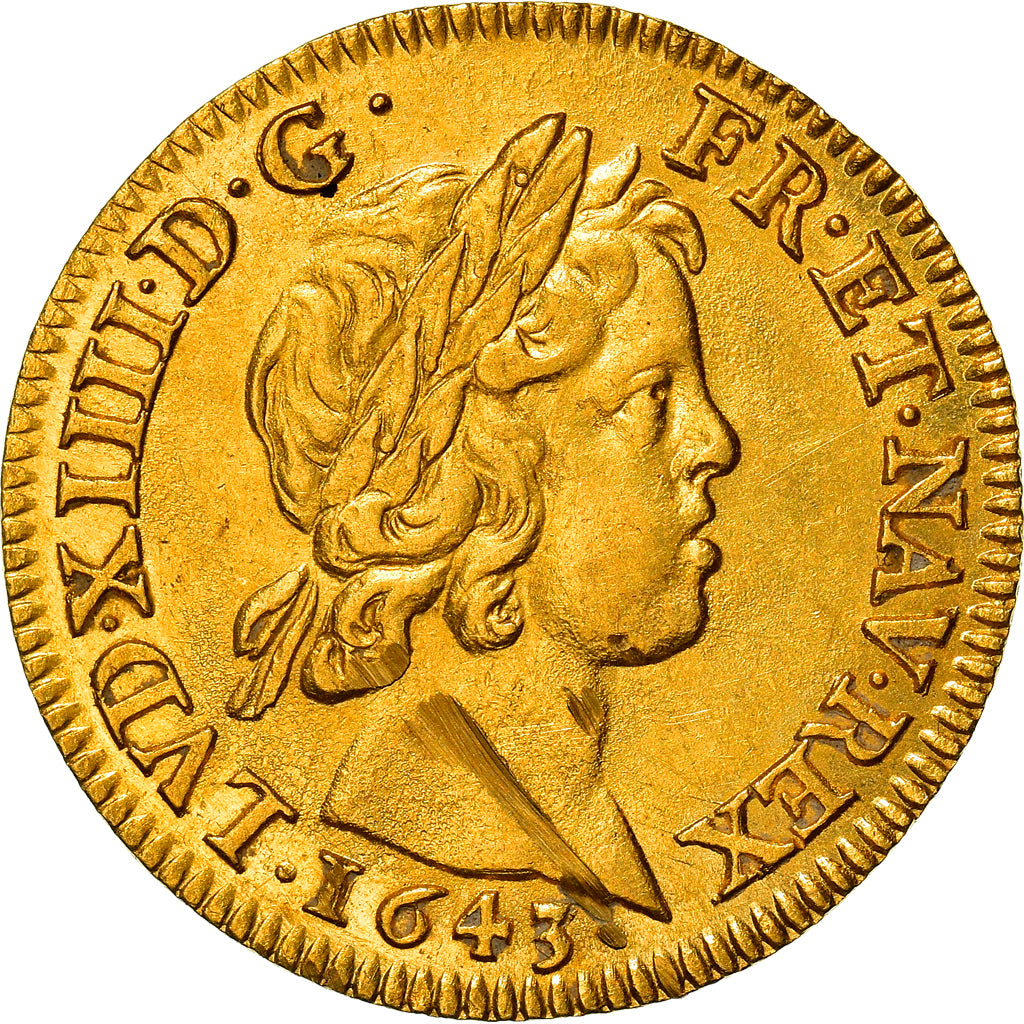 Monnaie, France, Louis XIII, Louis d'or, Louis d'Or, 1643, Paris, TTB+, Or