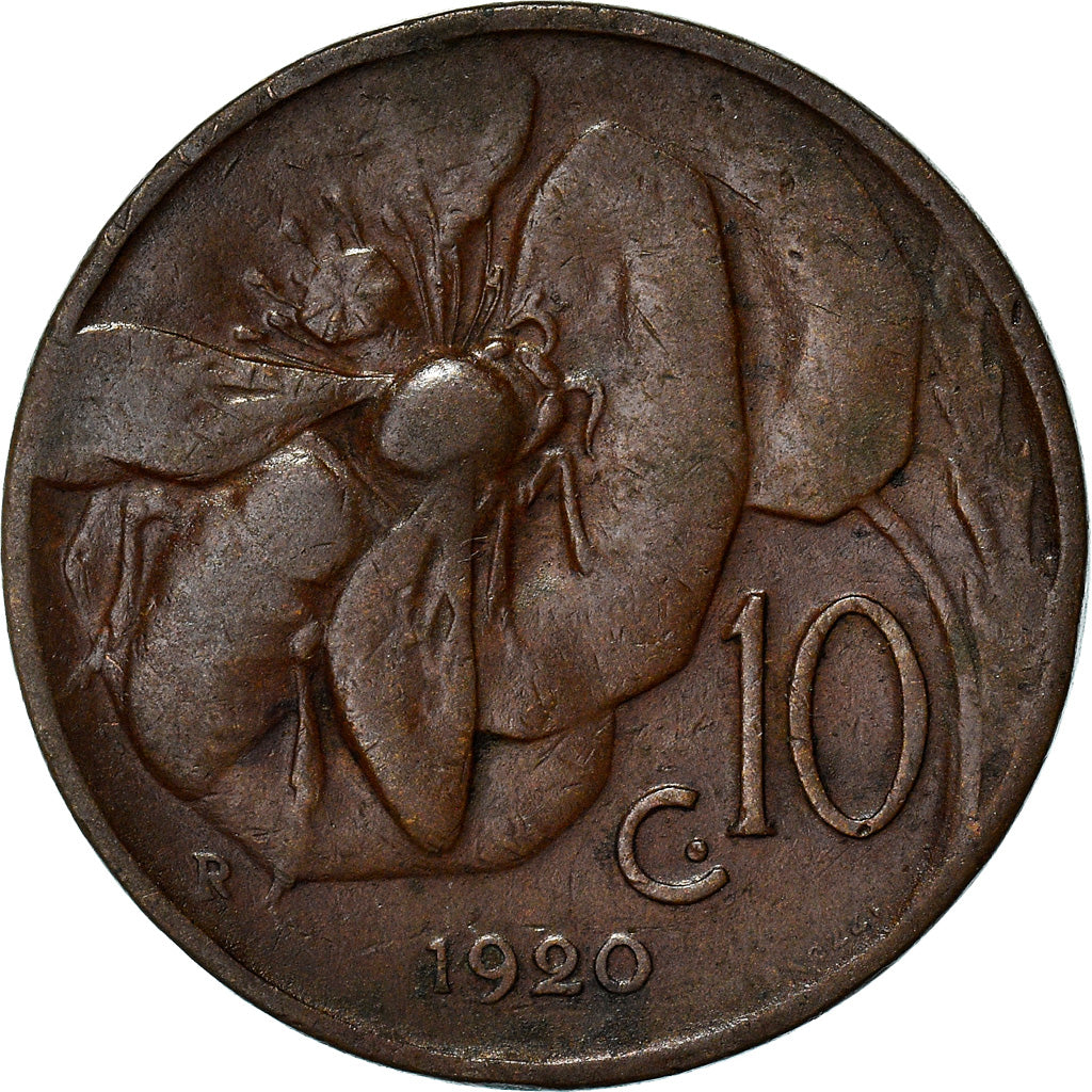 Monnaie, Italie, Vittorio Emanuele III, 10 Centesimi, 1920, Rome, TTB, Bronze