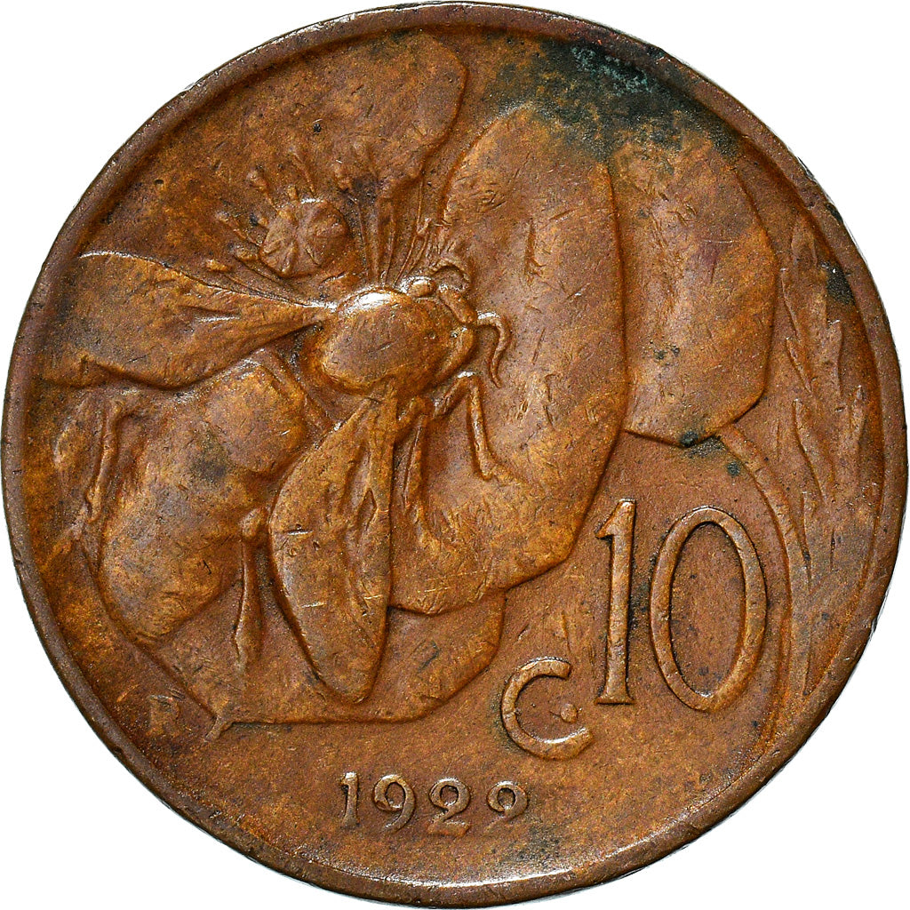 Moneta, Włochy, Vittorio Emanuele III, 10 Centesimi, 1922, Rome, EF(40-45)