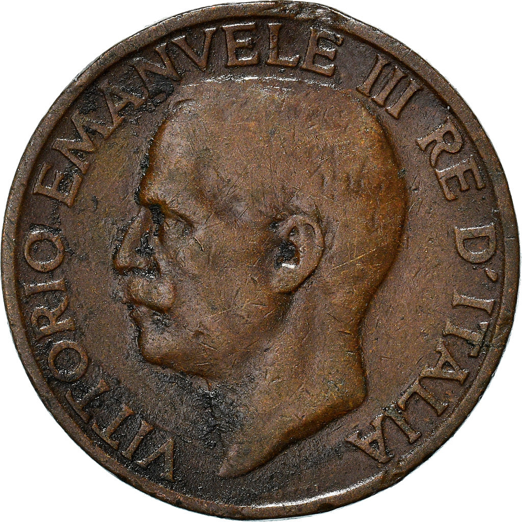 Coin, Italy, Vittorio Emanuele III, 10 Centesimi, 1925, Rome, AU(50-53), Bronze