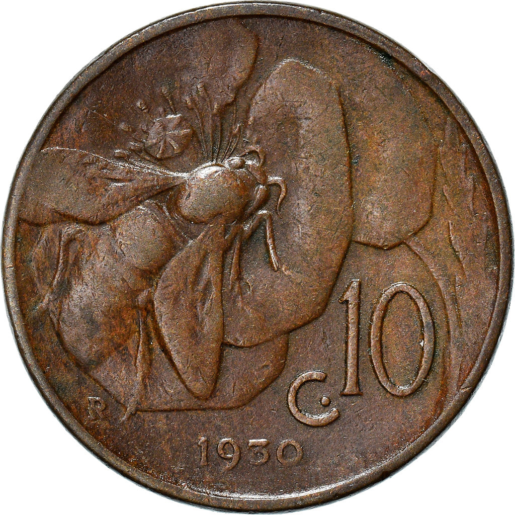 Moneta, Italia, Vittorio Emanuele III, 10 Centesimi, 1930, Rome, BB, Bronzo