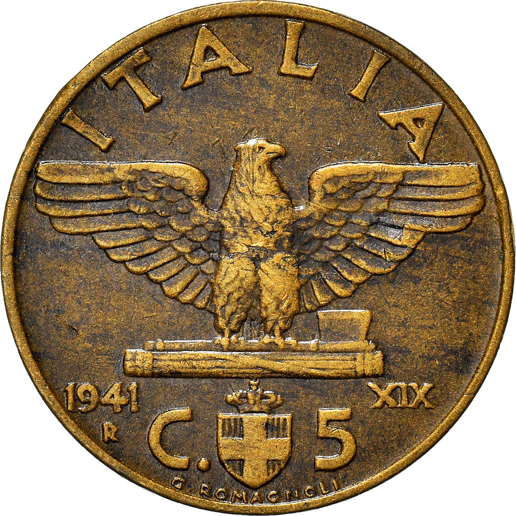 Coin, Italy, Vittorio Emanuele III, 5 Centesimi, 1941, Rome, EF(40-45)