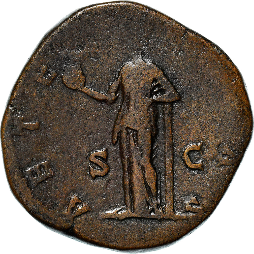 Moneta, Diva Faustina II, Sesterzio, 175-176, Rome, MB+, Bronzo, RIC:1693