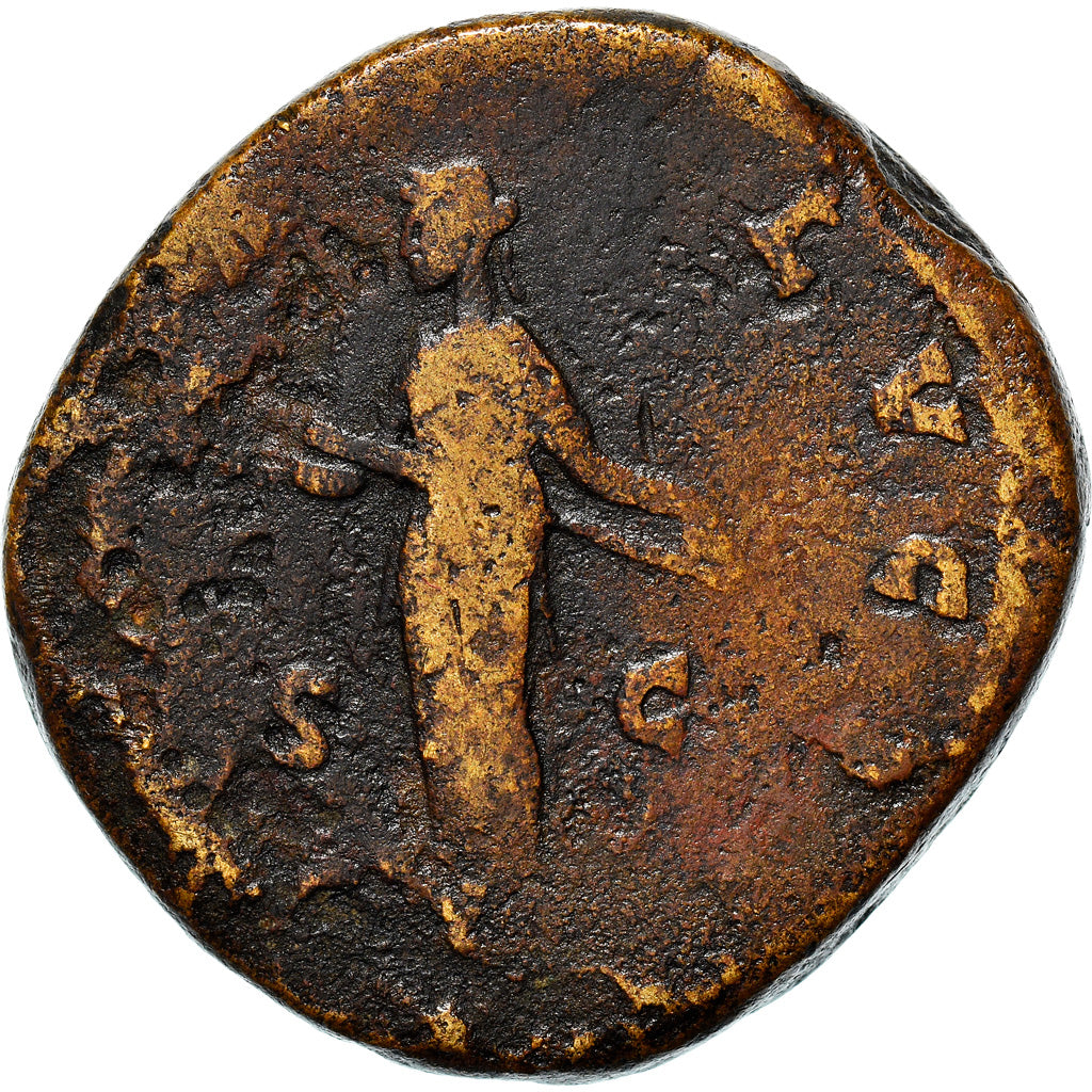 Coin, Faustina II, Sestertius, Roma, VF(30-35), Bronze, RIC:1628
