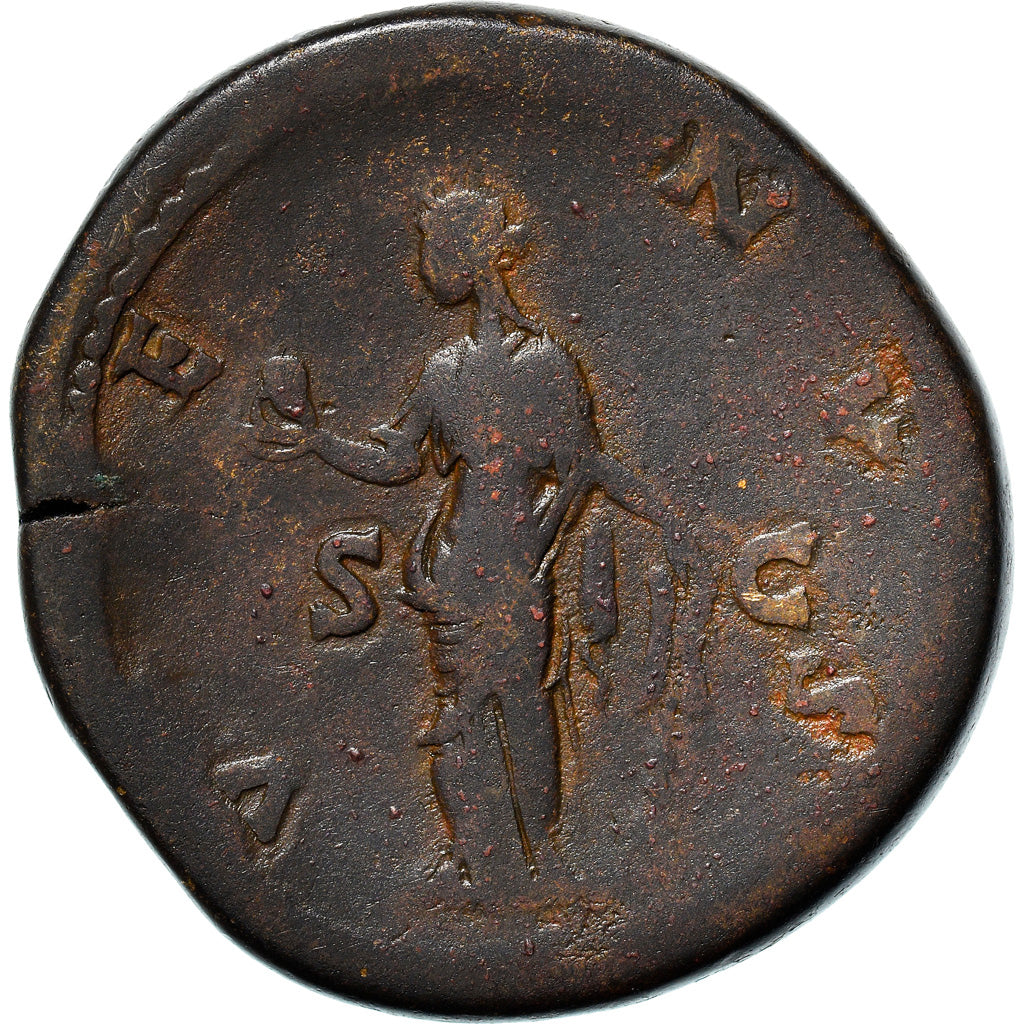 Coin, Faustina II, Sestertius, 147-150, Rome, VF(30-35), Bronze, RIC:1387