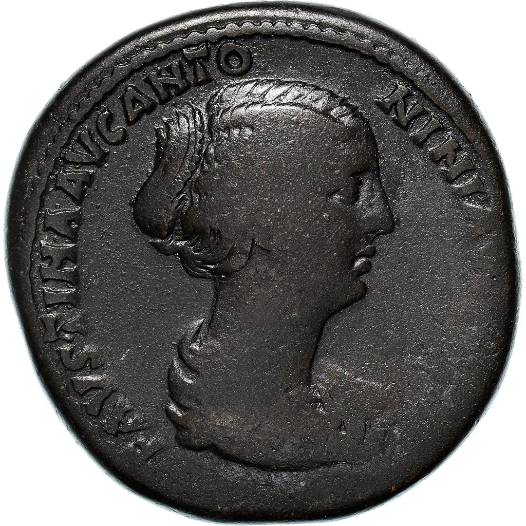 Coin, Faustina II, Sestertius, 147-150, Rome, VF(30-35), Bronze, RIC:1387