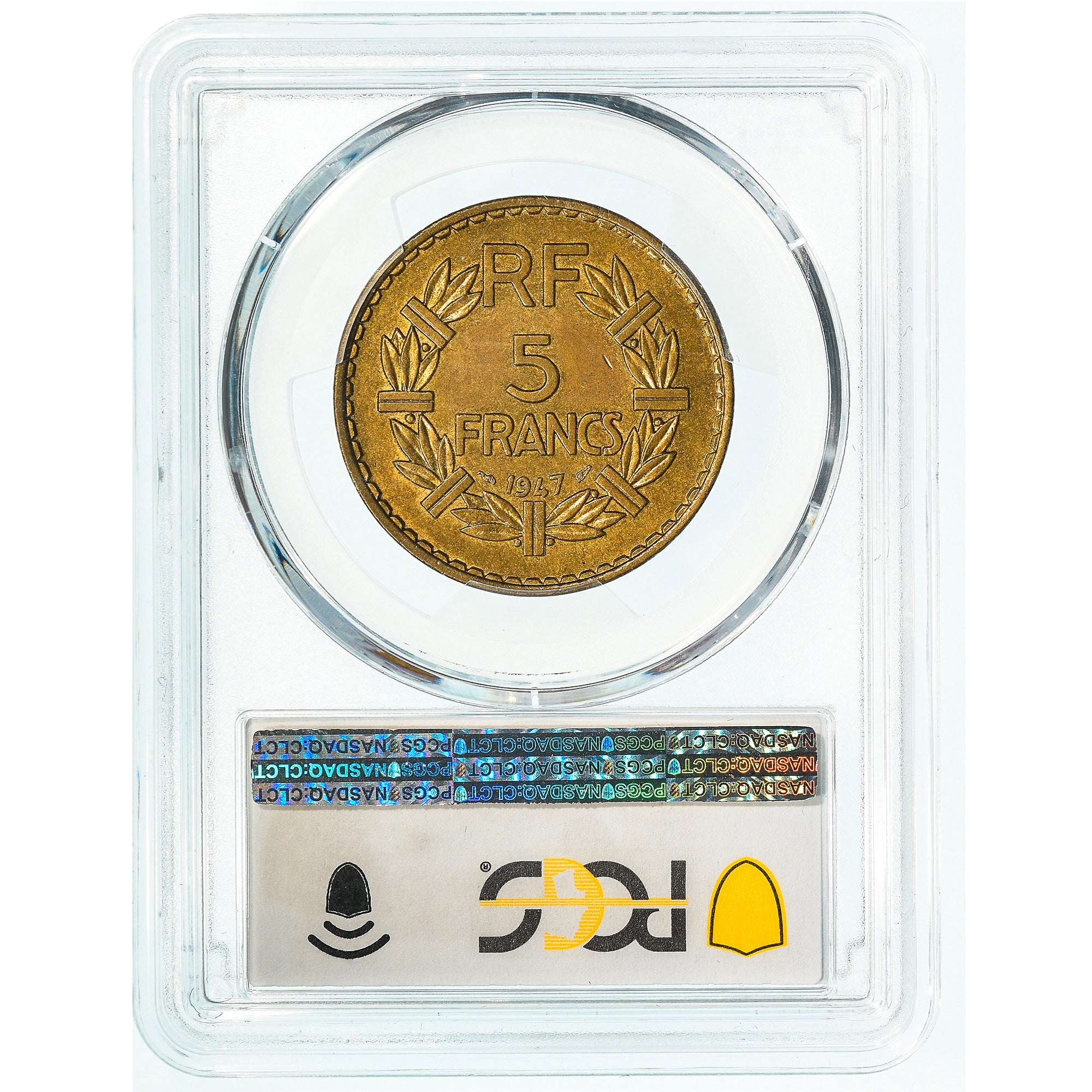 Coin, France, Lavrillier, 5 Francs, 1947, PCGS, MS62, MS(60-62)