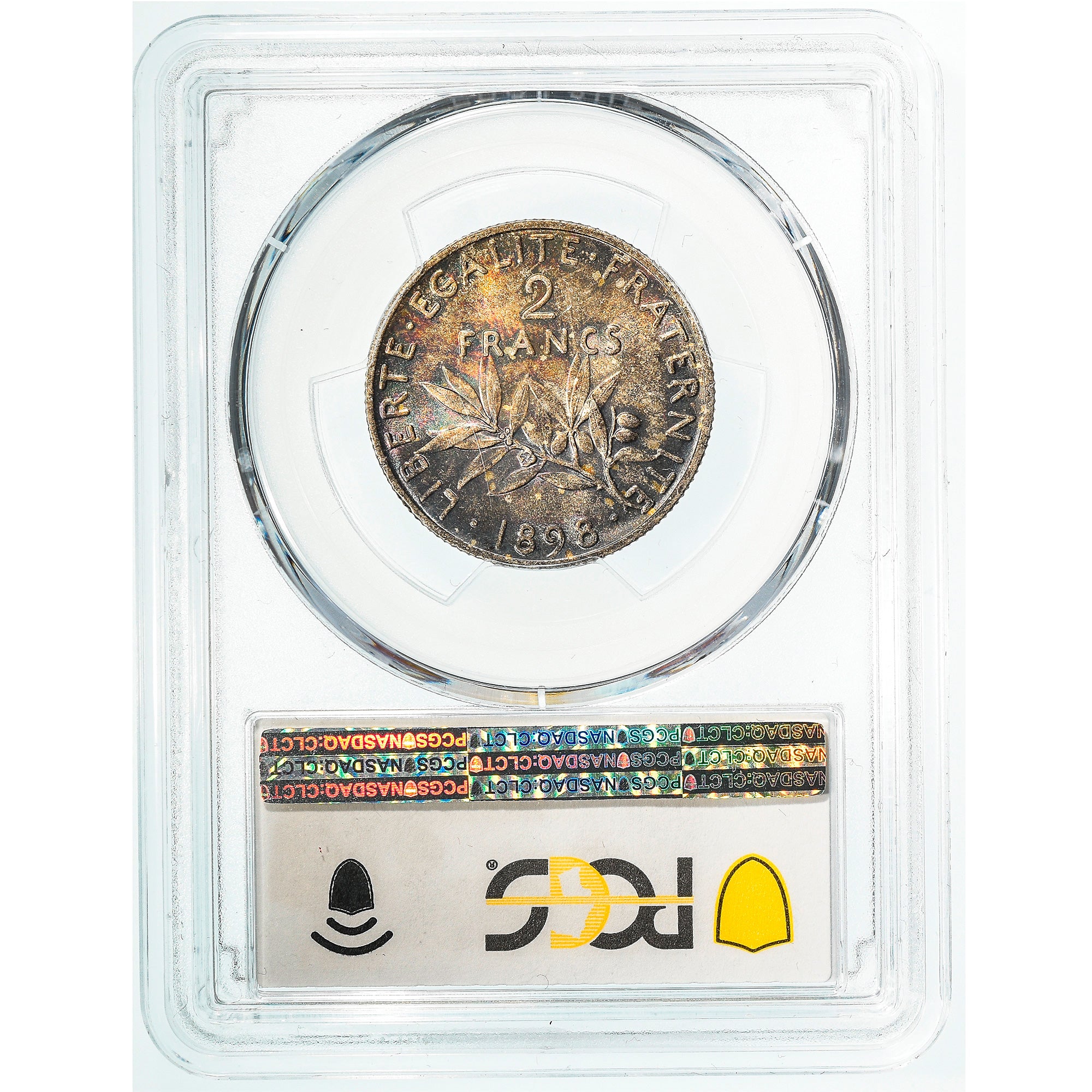 Coin, France, Semeuse, 2 Francs, 1898, Paris, PCGS, MS64, MS(64), Silver