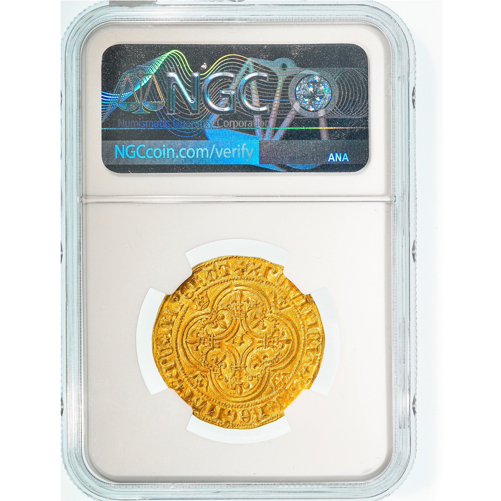 Monnaie, France, Charles VI, Ecu d'or, NGC, MS65+, FDC, Or, Gradée