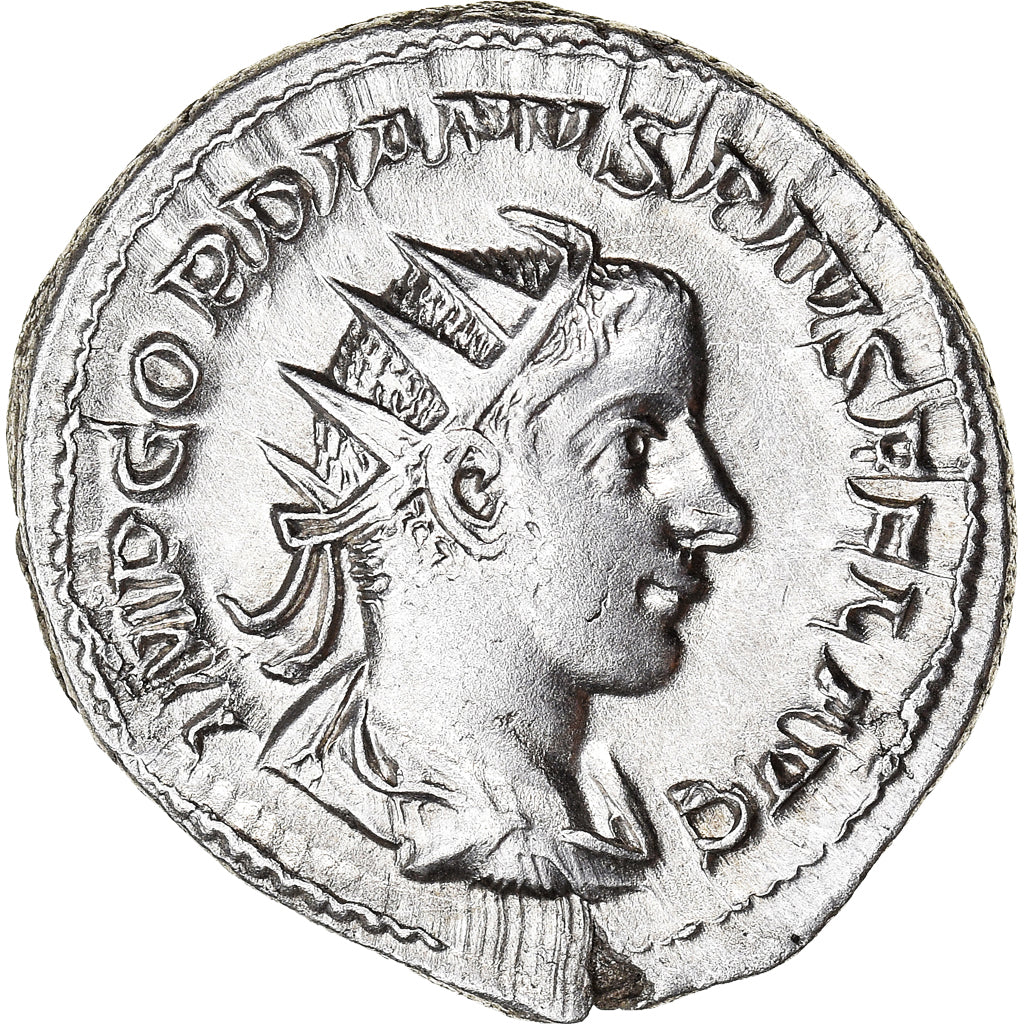 Coin, Gordian III, Antoninianus, AD 242, Rome, AU(55-58), Billon, RIC:89