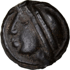 Munten, Sequanes, Potin à la grosse tête, Ist century BC, ZF, Potin