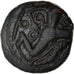 Monnaie, Bellovaques, Bronze au personnage courant, Ier siècle AV JC, TTB