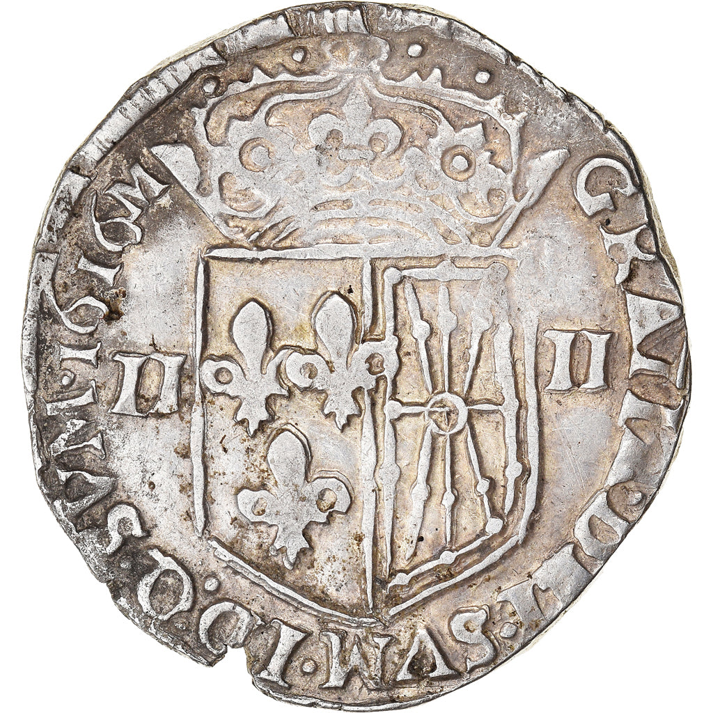 Munten, Frankrijk, Louis XIII, 1/4 Ecu de Béarn, 1616, Morlaas, ZF, Zilver