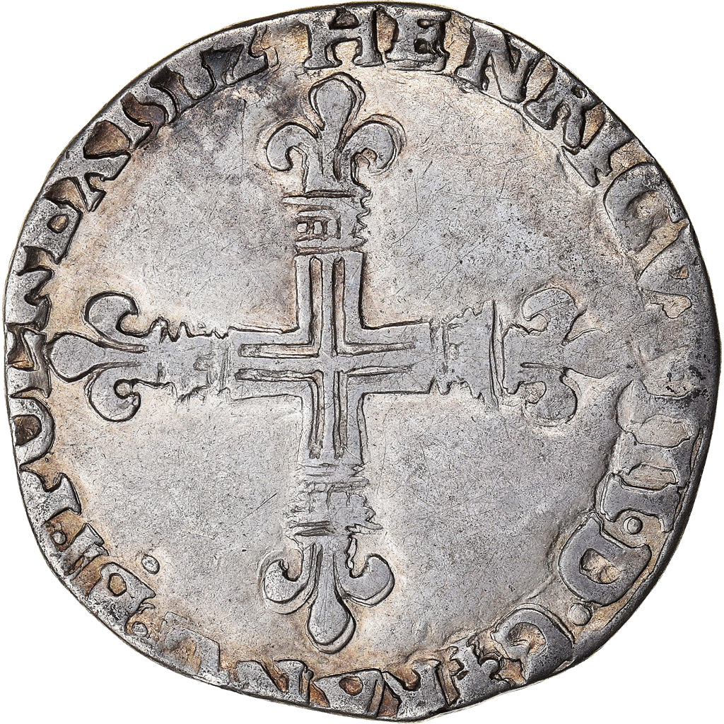 Moneta, Francia, Henri III, 1/4 Ecu, 1582, Saint Lô, BB, Argento