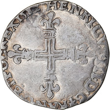 Moneta, Francia, Henri III, 1/4 Ecu, 1582, Saint Lô, BB, Argento