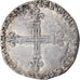 Moneta, Francia, Henri III, 1/4 Ecu, 1582, Saint Lô, BB, Argento