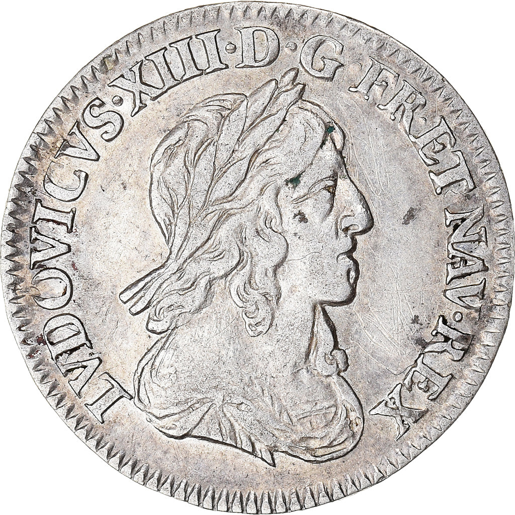 Coin, France, Louis XIII, 1/12 Ecu, 1643, Paris, VF(30-35), Silver, Gadoury:46
