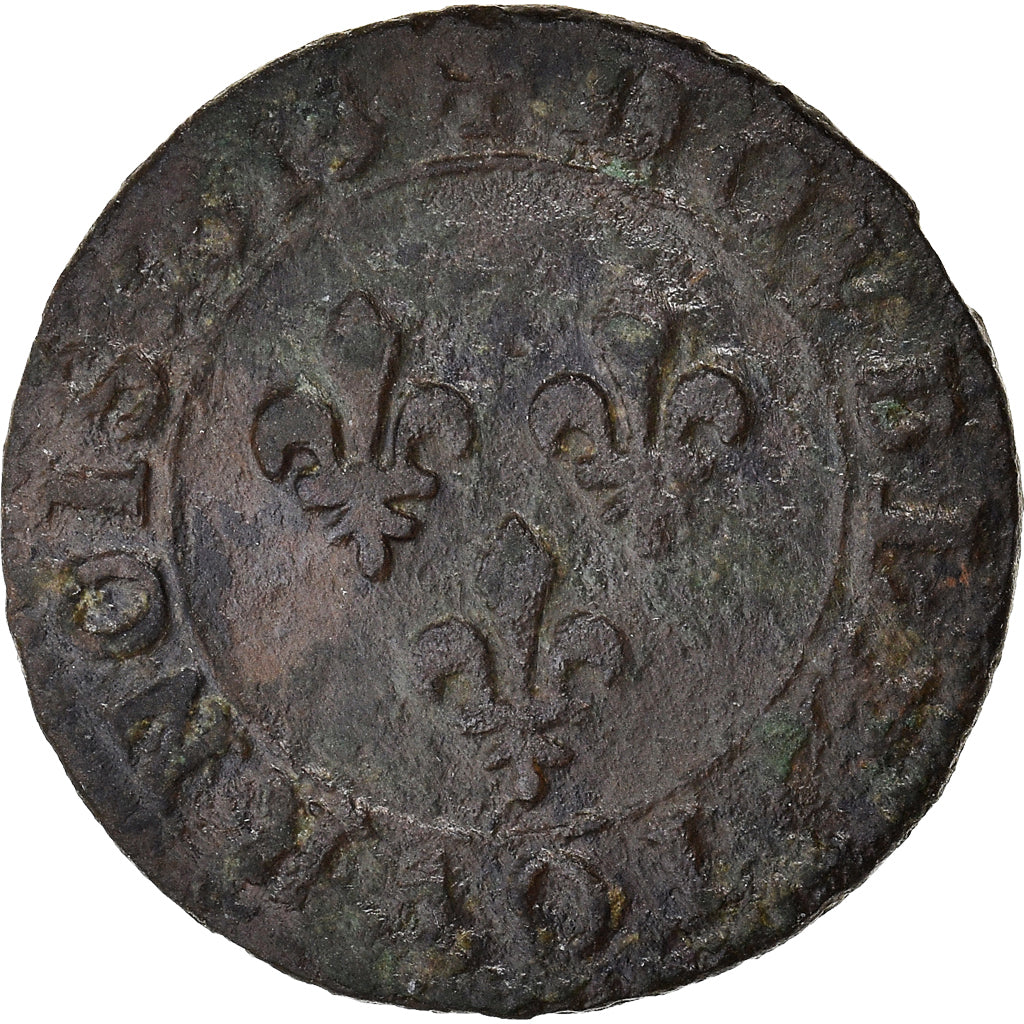 Moneta, Francia, Louis XIII, Double Tournois, 1613, Paris, BB, Rame