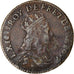 Moeda, França, Louis XIV, Liard de France, 1657, Lusignan, VF(30-35), Cobre