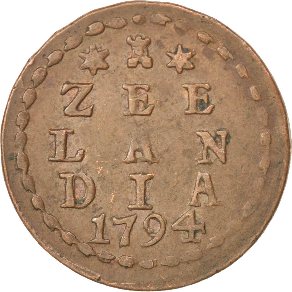 NETHERLANDS, Duit, 1794, KM #105, EF(40-45), Copper, 2.96