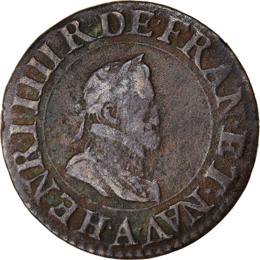 Moneta, Francia, Double Tournois, 1605, Paris, BB, Rame, CGKL:222