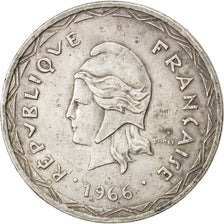 NEW HEBRIDES, 100 Francs, 1966, Paris, KM #1, EF(40-45), Silver, 36, 24.91