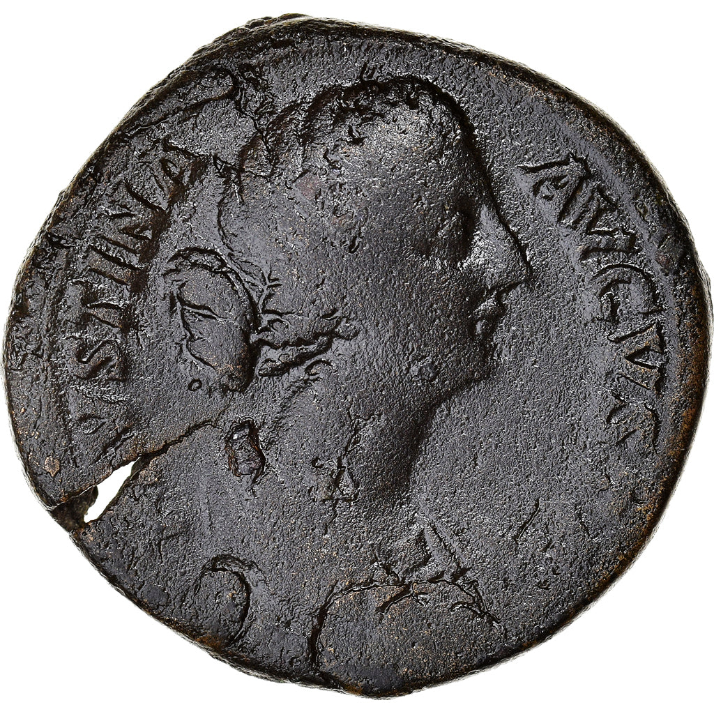 Moeda, Faustina II, Sestertius, 161-176, Rome, VF(30-35), Bronze, RIC:1630