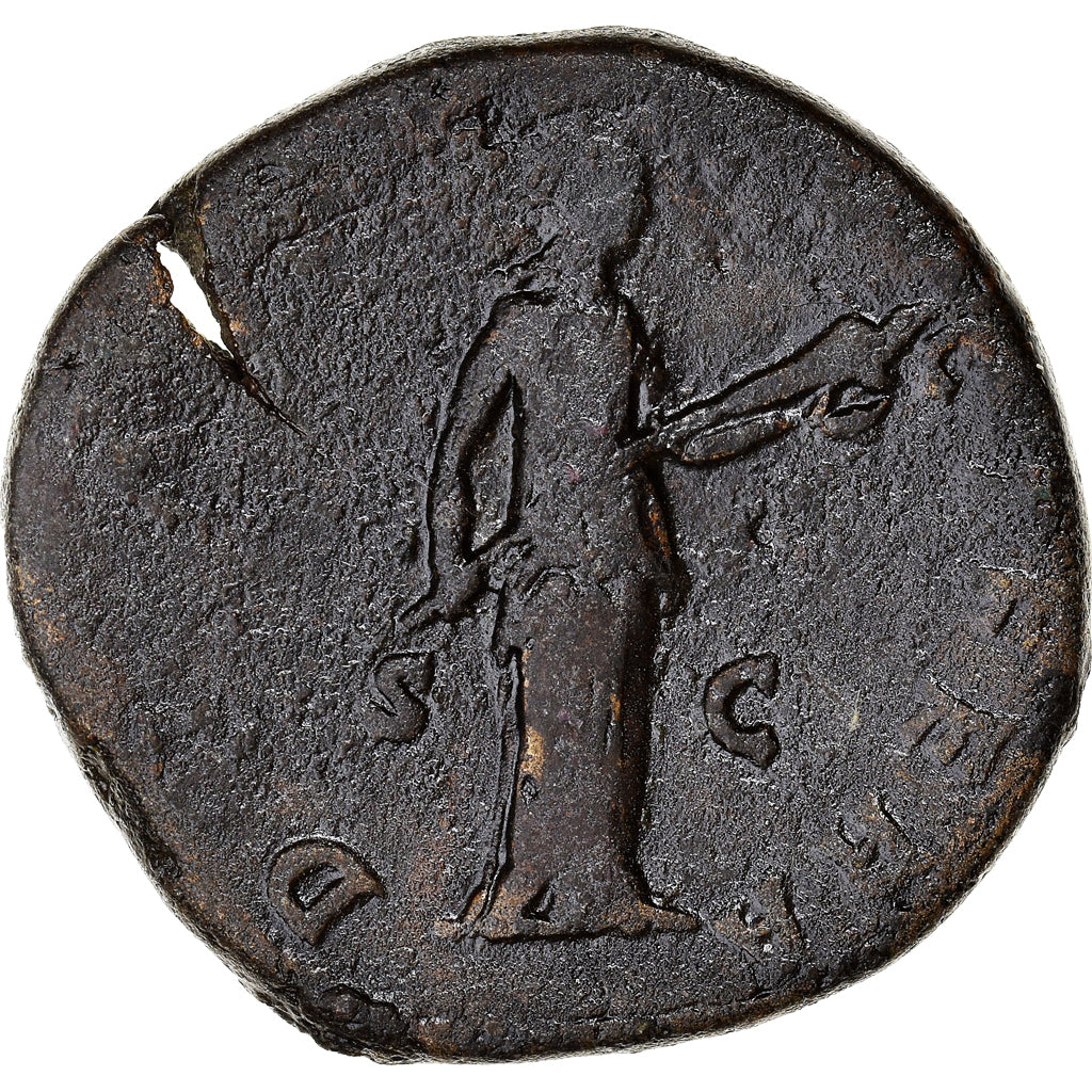 Moeda, Faustina II, Sestertius, 161-176, Rome, VF(30-35), Bronze, RIC:1630