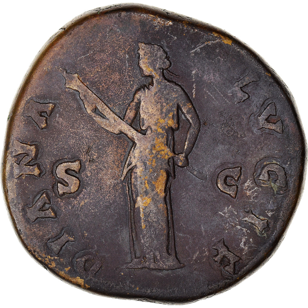 Münze, Faustina II, Sesterz, 161-176, Rome, S+, Bronze, RIC:1628