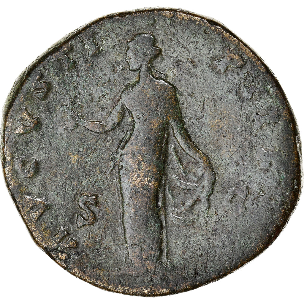 Coin, Faustina II, Sestertius, 145-161, Rome, VF(30-35), Bronze, RIC:1371