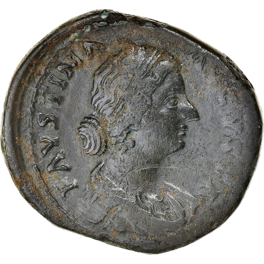 Münze, Faustina II, Sesterz, 161-164, Rome, SS, Bronze, RIC:1642