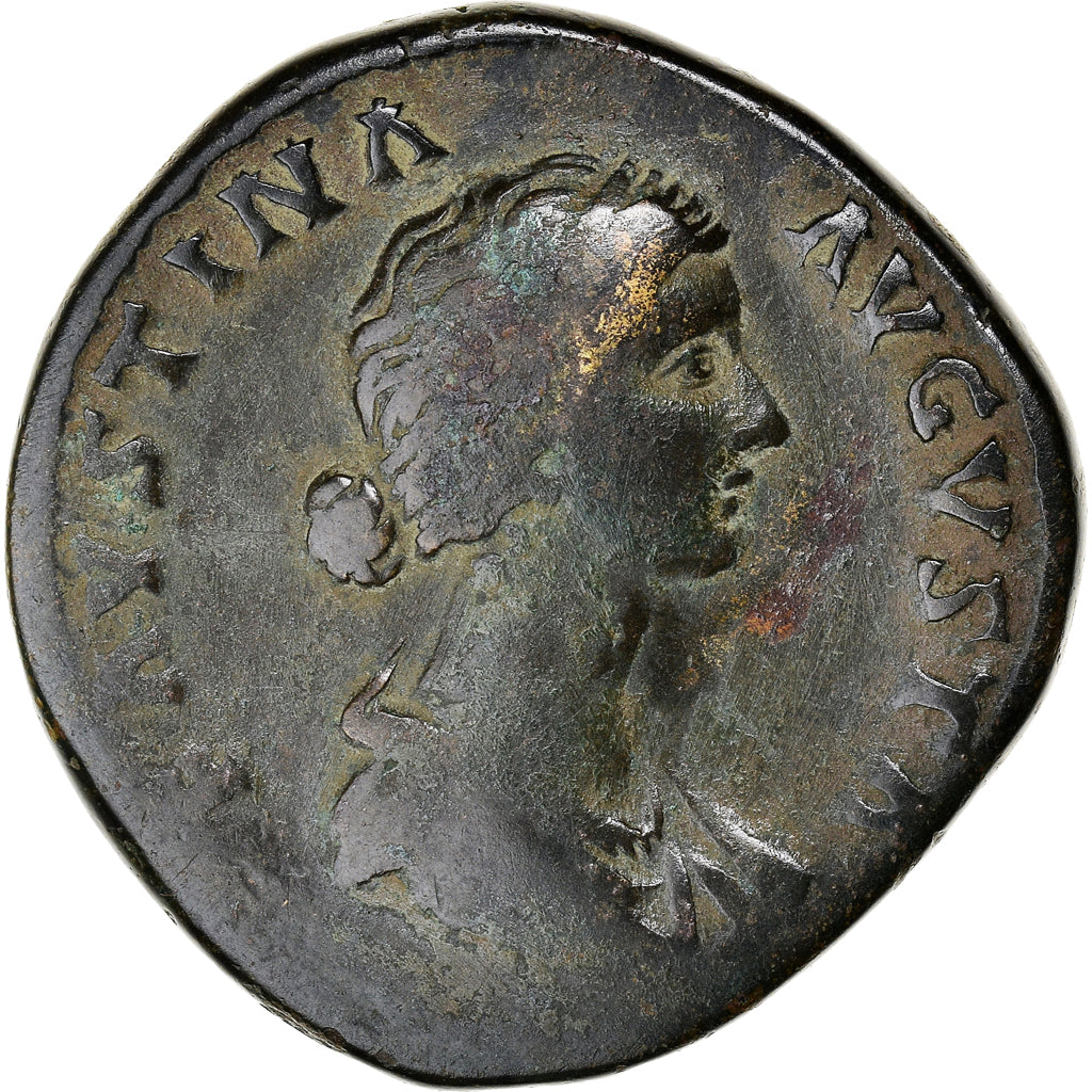 Coin, Faustina II, Sestertius, 161-164, Rome, VF(30-35), Bronze, RIC:1654