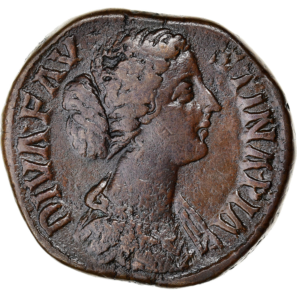 Coin, Diva Faustina II, Sestertius, 175-176, Rome, VF(30-35), Bronze, RIC:1696