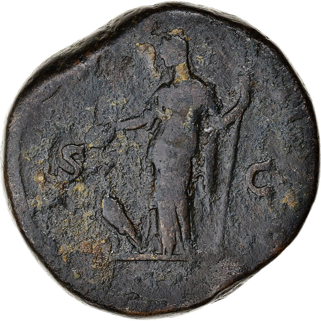 Münze, Faustina II, Sesterz, 161-164, Rome, S+, Bronze, RIC:1645