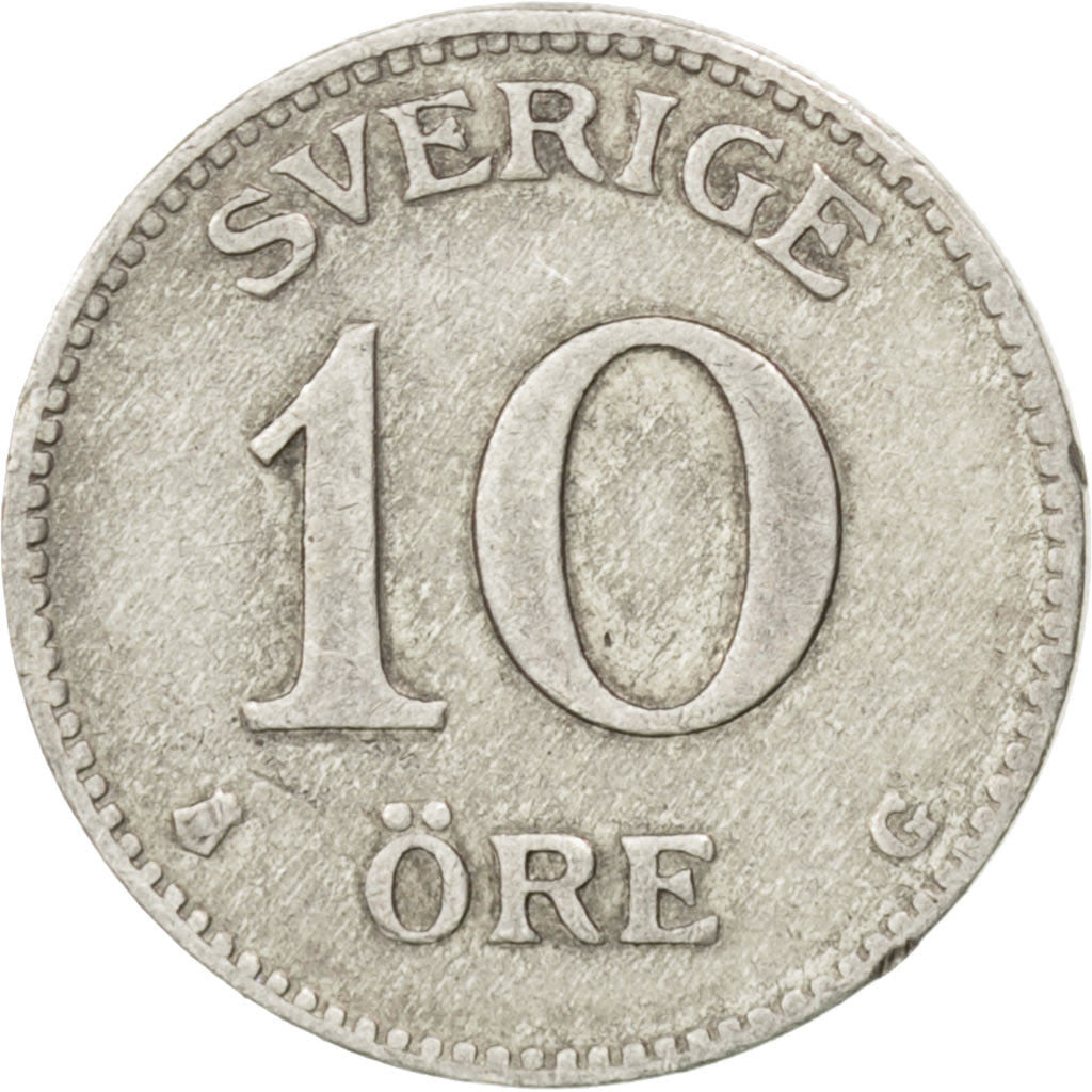 Coin, Sweden, Gustaf V, 10 Öre, 1929, EF(40-45), Silver, KM:780
