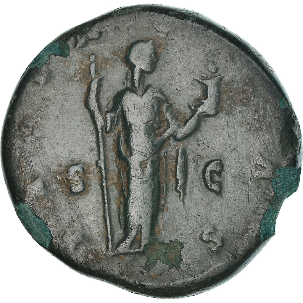 Moeda, Faustina II, As, Rome, VF(20-25), Cobre, RIC:1639