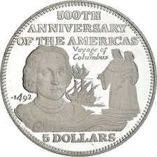 Coin, Bahamas, Elizabeth II, 5 Dollars, 1991, Franklin Mint, Proof, MS(65-70)