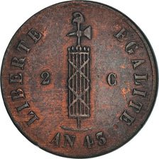 Coin, Haiti, 2 Centimes, 1846, AU(50-53), Copper, KM:27.2