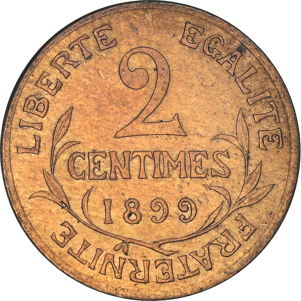 Moneda, Francia, Dupuis, 2 Centimes, 1899, Paris, EBC+, Bronce, KM:841